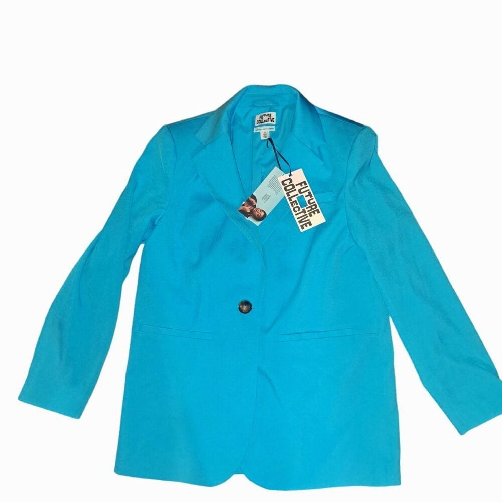 NWT- Beautiful Teal Turquoise Small-Medium OVERSIZED Jacket by Future Collective
